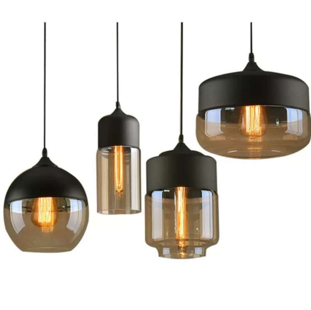 Lustre industriel en verre