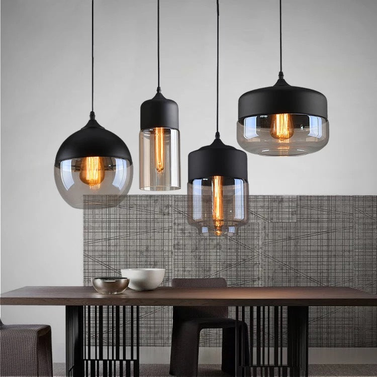 Lustre industriel en verre