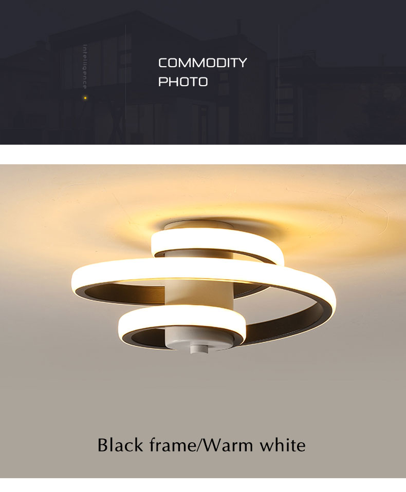 Plafonnier LED moderne en métal