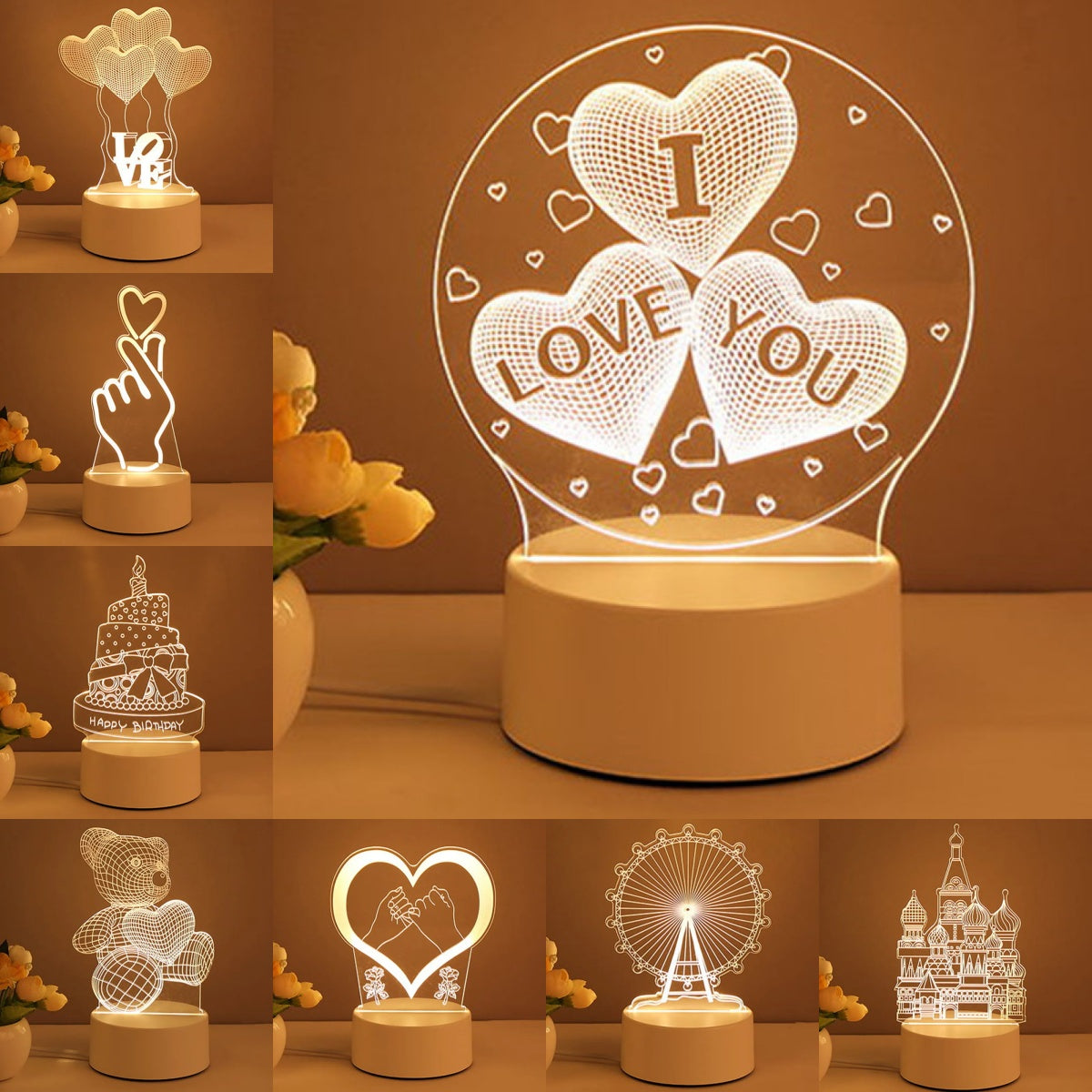 Veilleuse LED Acrylique 3D