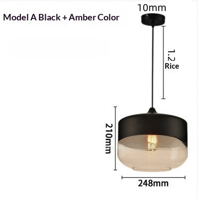 Lustre industriel en verre